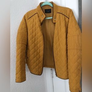 A mustard yellow coat